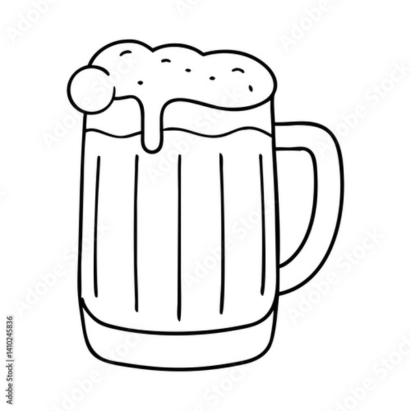Fototapeta beer mug icon, beer mug vector illustration-simple illustration of beer mug, perfect for beer mug logos and icons