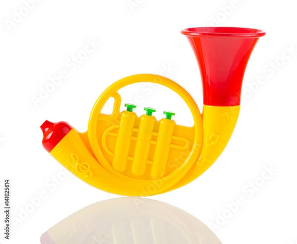 Obraz yellow toy pipe isolated on white