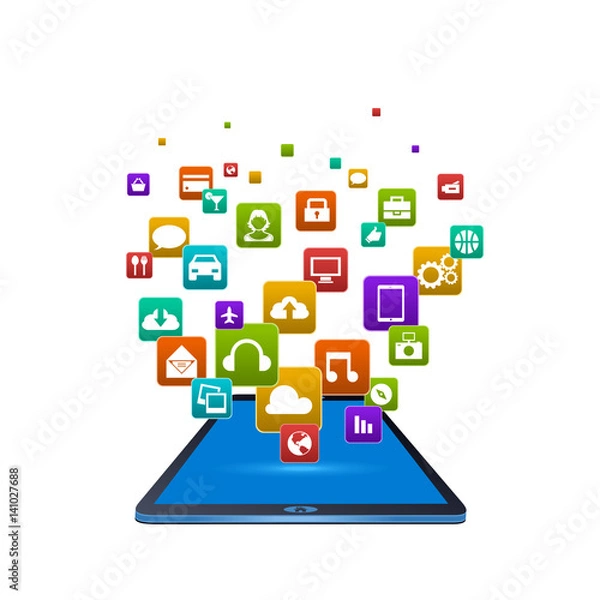 Obraz Tablet / Apps / Entwicklung / Vektor