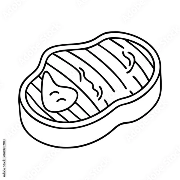 Fototapeta steak icon, steak vector illustration-simple illustration of steak, perfect for steak logos and icons