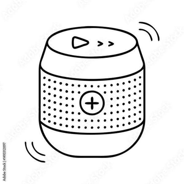 Obraz bluetooth speaker icon, bluetooth speaker vector illustration-simple illustration of bluetooth speaker, perfect for bluetooth speaker logos and icons