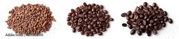 Fototapeta Coffee Beans in Different Stages of Roasting