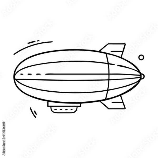 Obraz blimp icon, blimp vector illustration-simple illustration of blimp, perfect for blimp logos and icons