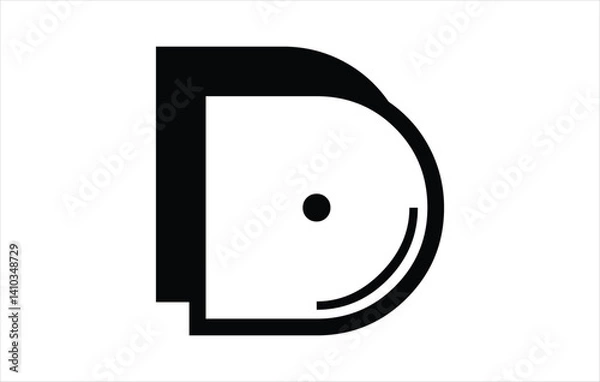 Fototapeta Elegant Letter D logo Vector Template Initial Letter D Logo Design. Creative And Modern D logo