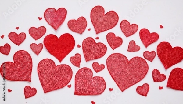 Fototapeta Heart icons in different sizes