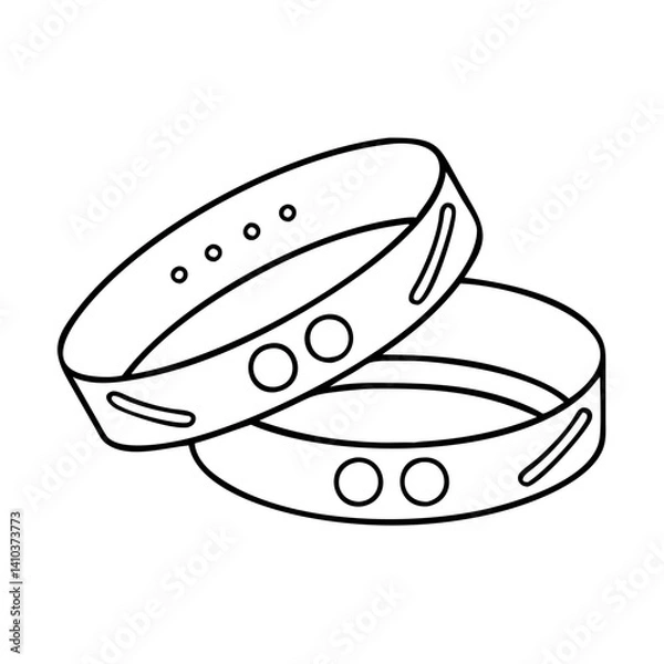 Obraz wristbands icon, wristbands vector illustration-simple illustration of wristbands, perfect for wristbands logos and icons