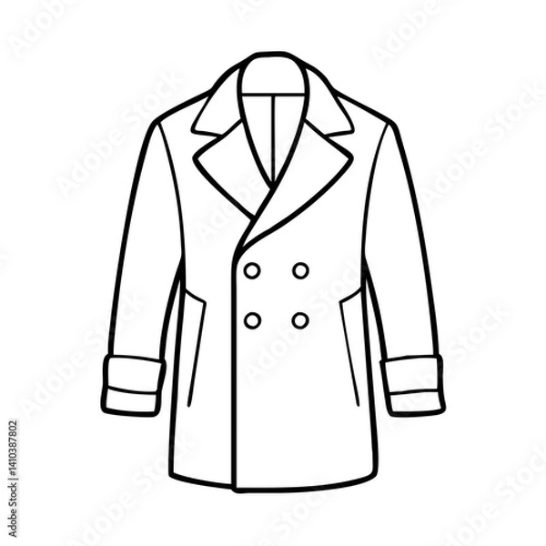 Obraz peacoat icon, peacoat vector illustration-simple illustration of peacoat, perfect for peacoat logos and icons