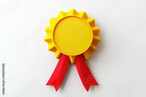 Obraz 3D Cartoon Beach Umbrella Icon – Colorful Sunshade for Summer and Vacation Themes

