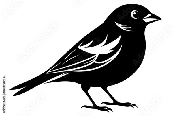 Fototapeta linnet sihouette black vector