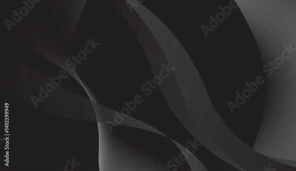 Fototapeta Dark Abstract Background with Flowing Curves
