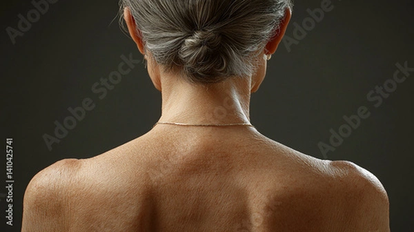 Fototapeta close up of a female body, shoulders, back