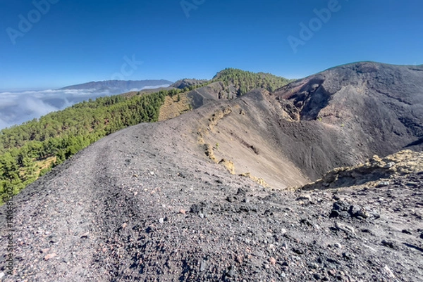 Fototapeta Crater Trekking in Volcanic Landscape