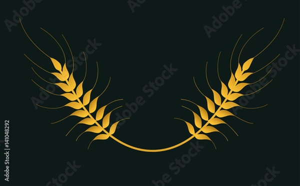 Fototapeta wheat vector isolated logo