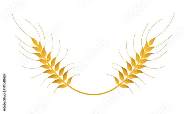 Fototapeta wheat vector isolated logo sign