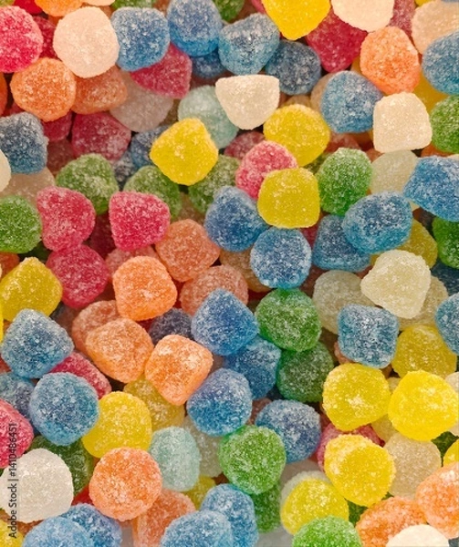 Fototapeta Candy. Poor diet. Foods that are not very nutritious and healthy. Sweets
