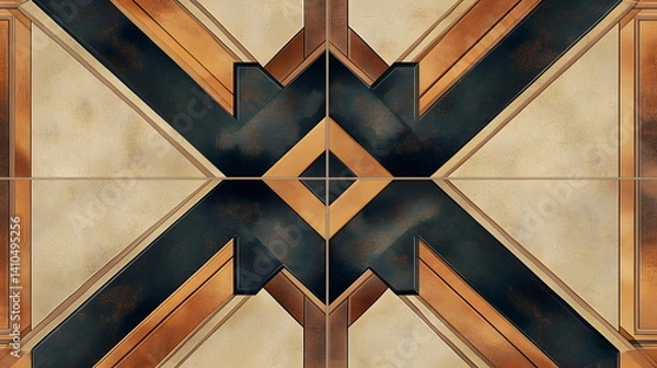 Fototapeta old marble floor pattern