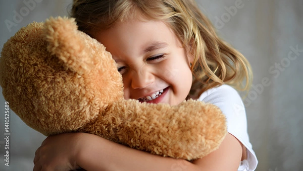 Obraz girl with teddy bear