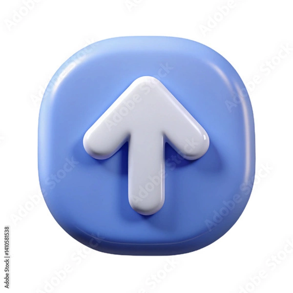 Obraz A clean upload icon with a subtle shadow and elegant design