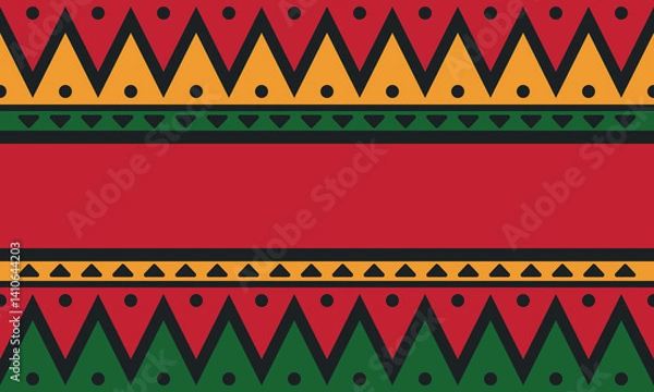 Obraz Beautiful geometric background. Figures of different shapes. Tribal form. Flowers. Geometric design. Creative textures. Colorful art. Modern graphic poster. Retro color. Vector illustration