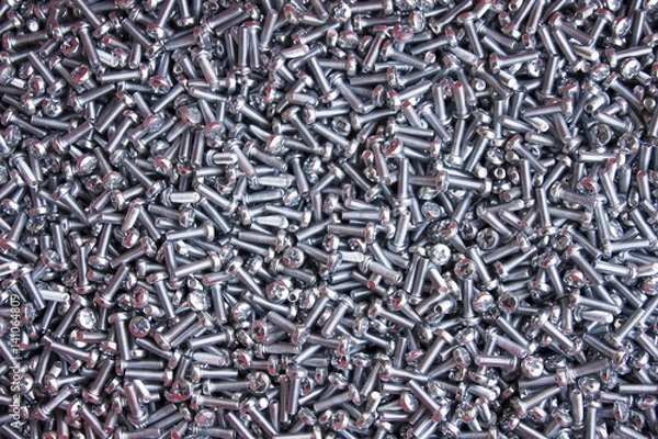 Fototapeta Many bolts closeup