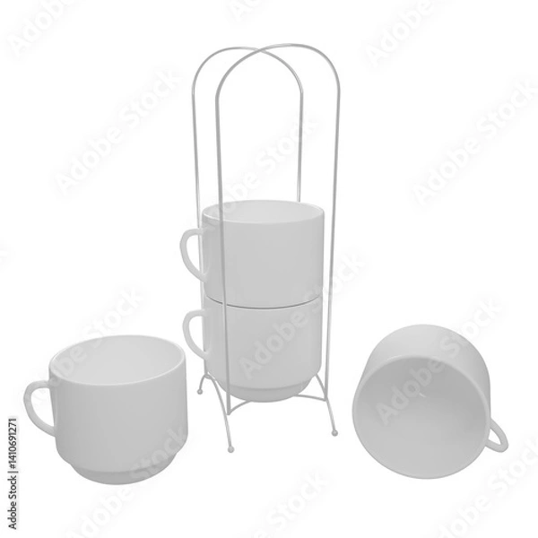 Obraz ceramic mug with stands
