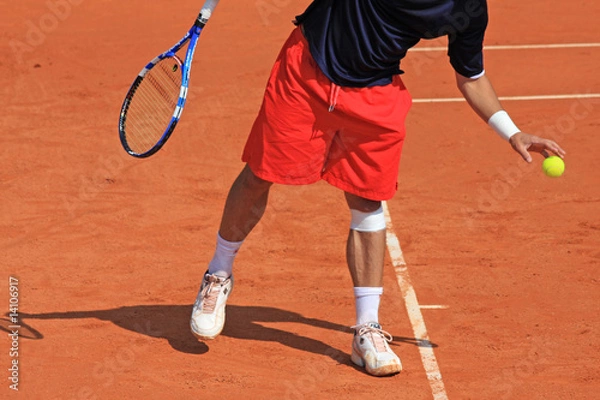 Obraz Tennisman au service