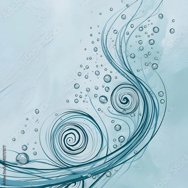 Obraz abstract blue background with waves