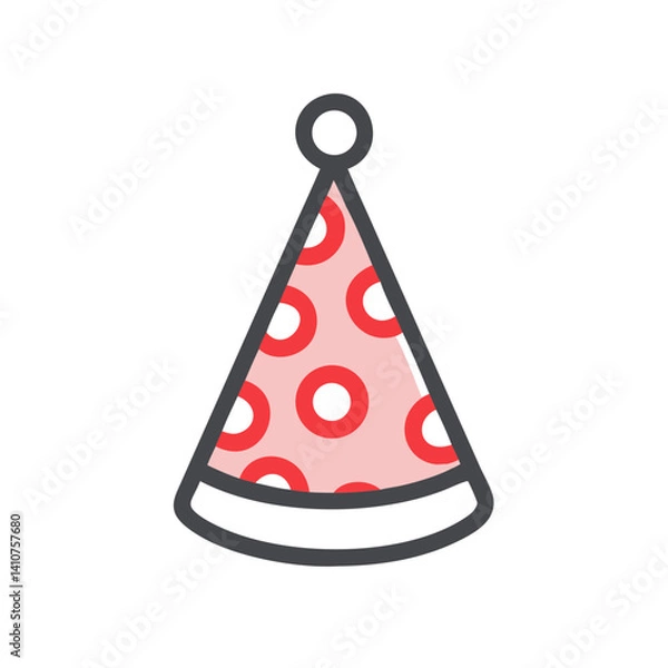 Obraz Party Hat Icon Representing Birthday Celebration and Festive Fun