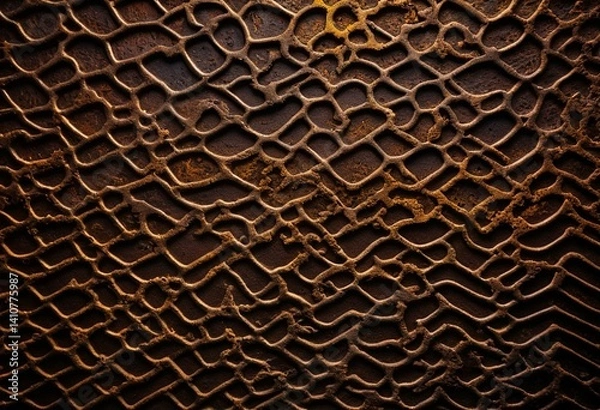 Fototapeta a close up of a metal surface with a pattern on it