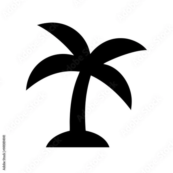 Fototapeta palm tree icon isolated on white background