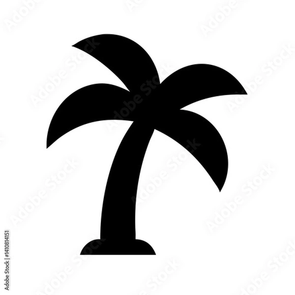 Fototapeta palm tree icon isolated on white background