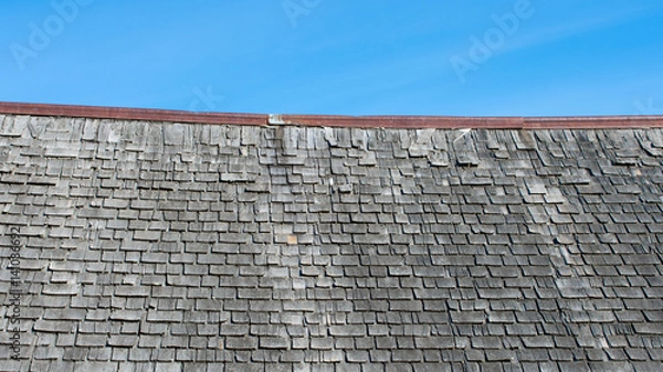 Fototapeta Cedar Shake Shingles on Abandoned Barn
