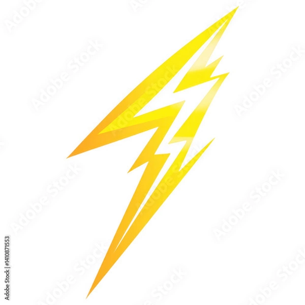 Fototapeta Energized Bolt: A dynamic image of a lightning bolt, radiating energy, power, and swiftness, capturing a sense of immediacy and electrifying impact.