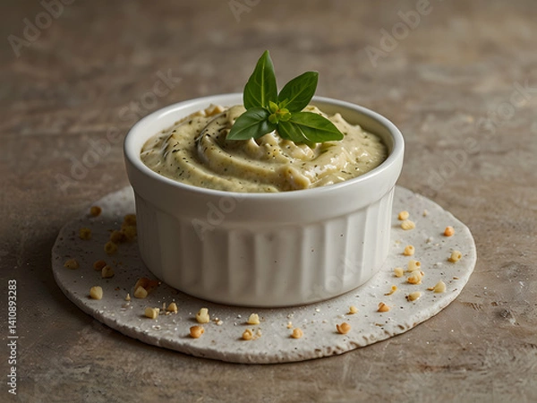 Fototapeta Greek Fava Dip - Smooth and creamy with a golden-yellow hue