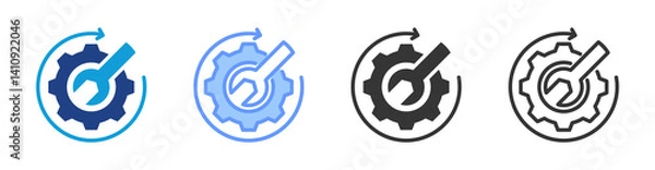 Fototapeta Optimization icon set multiple style collection