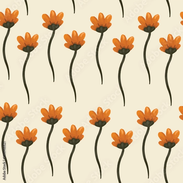 Obraz watercolor floral seamless pattern for background
