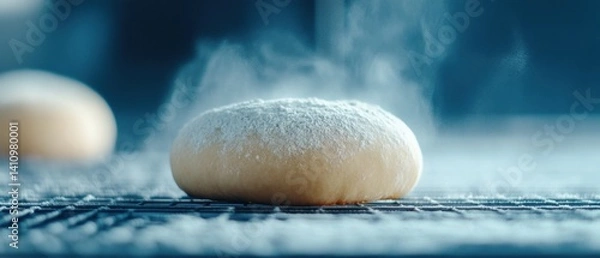 Obraz Powdered dough on cooling rack