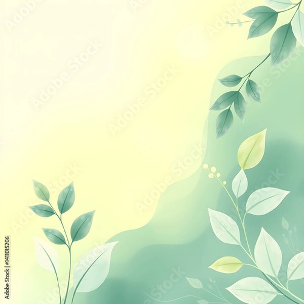 Obraz abstract floral background with leaves