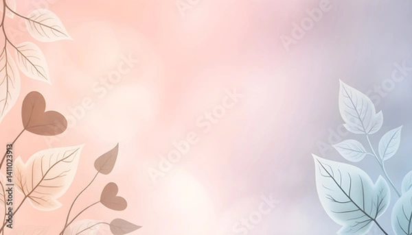 Obraz abstract floral background with leaves