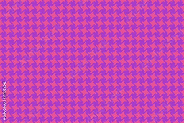 Fototapeta Vibrant pink and purple houndstooth pattern.  Perfect for fashion, textile, and web design projects.