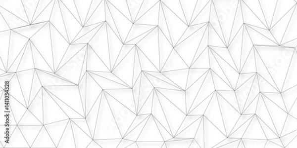 Fototapeta Geometric low poly graphic. Background of triangular facets. Polygonal art. black geometric overlapping hexagon pattern abstract futuristic background design. data concept design illustration