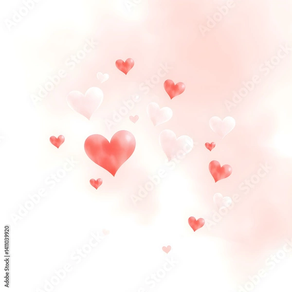 Obraz heart shaped balloons