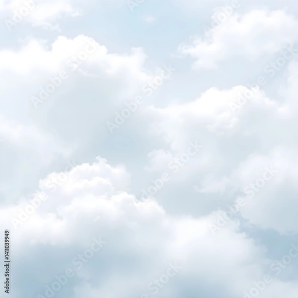 Obraz blue sky with white clouds