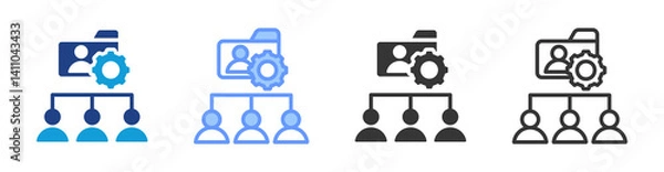 Fototapeta Customer Database icon set multiple style collection
