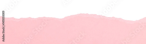 Fototapeta Torn edge textured light pink paper isolated with copy space for design