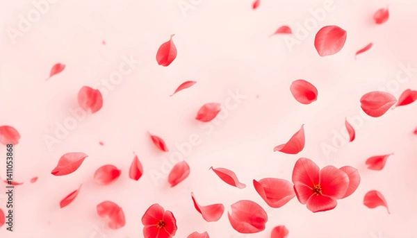 Obraz red rose petals