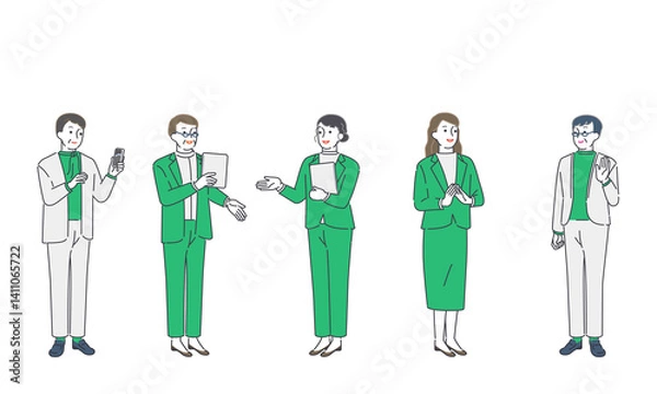 Obraz ミドルからシニアまでビジネス現場で活躍する女性の日常風景