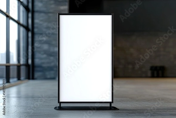 Fototapeta Premium Quality Visual of Modern Rollup Banner Stand Mockup for Trade Show Booths