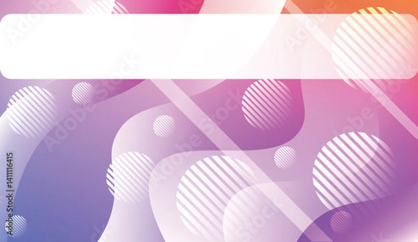 Fototapeta Dynamic shapes composition with Abstract Shiny Waves, Lines, Circle, Space for Text. For Template Cell Phone Backgrounds, Landing Page. Vector Illustration