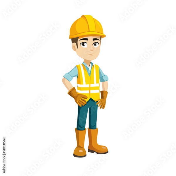 Fototapeta Construction Worker Man
